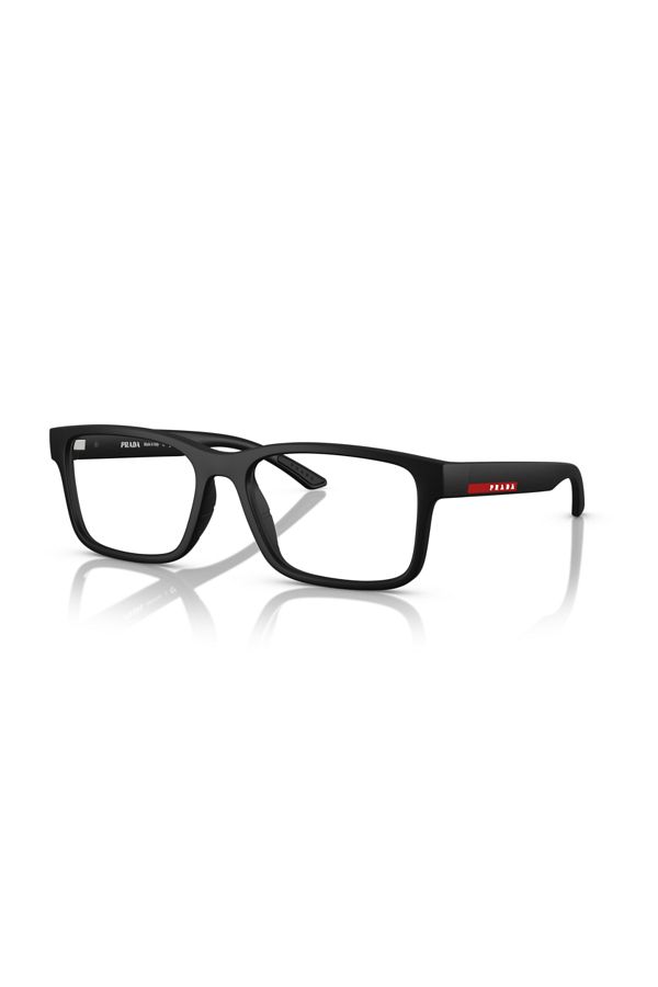 Prada Linea Rossa-Man RECTANGLE SUNGLASSES- PS 01RV - lense size:54mm - BLACK RUBBER 1