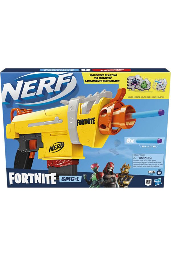 Hasbro-Nerf Fortnite SMG-L Blaster with 6 projectiles 1