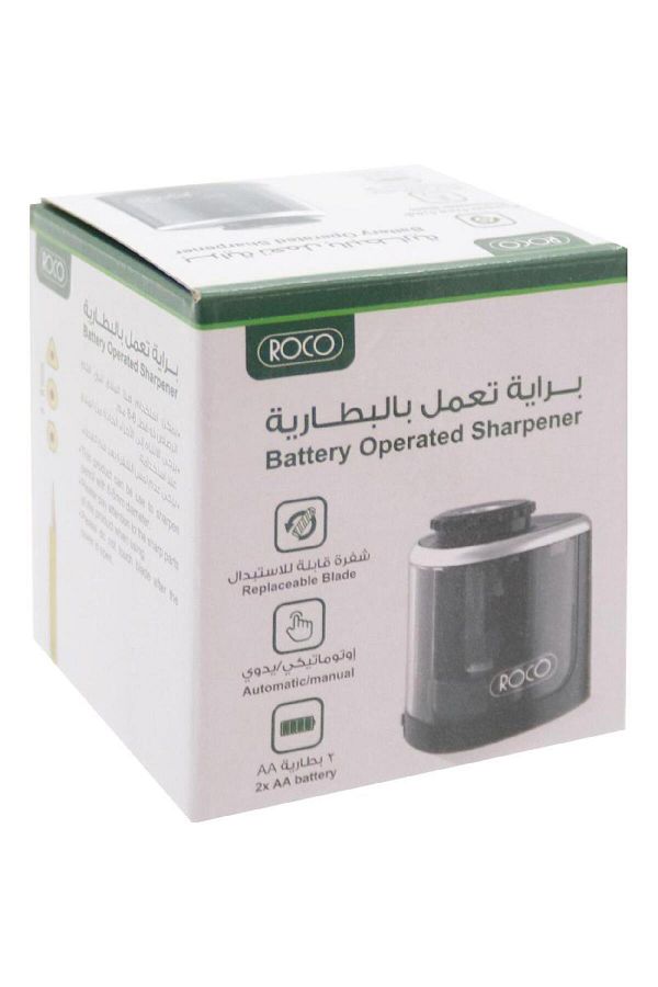 Roco-Battery Operated Handheld Eraser – Black with 10 Refills for Precise and Easy Erasing 1