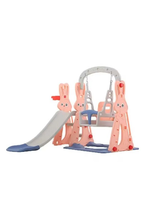 FULLJOY-Slide with swing, each rabbit shape with a basketball hoop 3*1. FJY-177 1