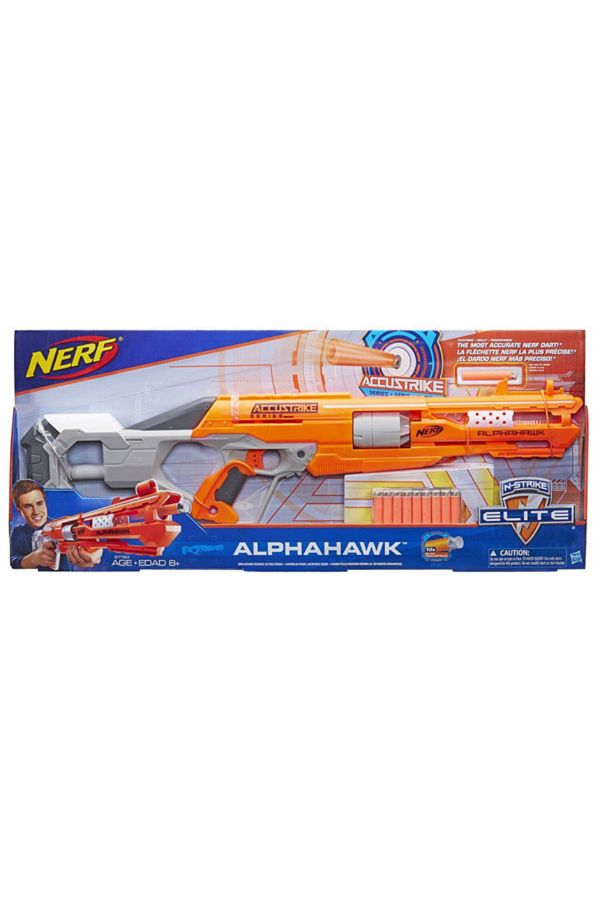 Hasbro-Nerf Elite Accustrike Blaster, Alphahawk with 10 projectiles 1