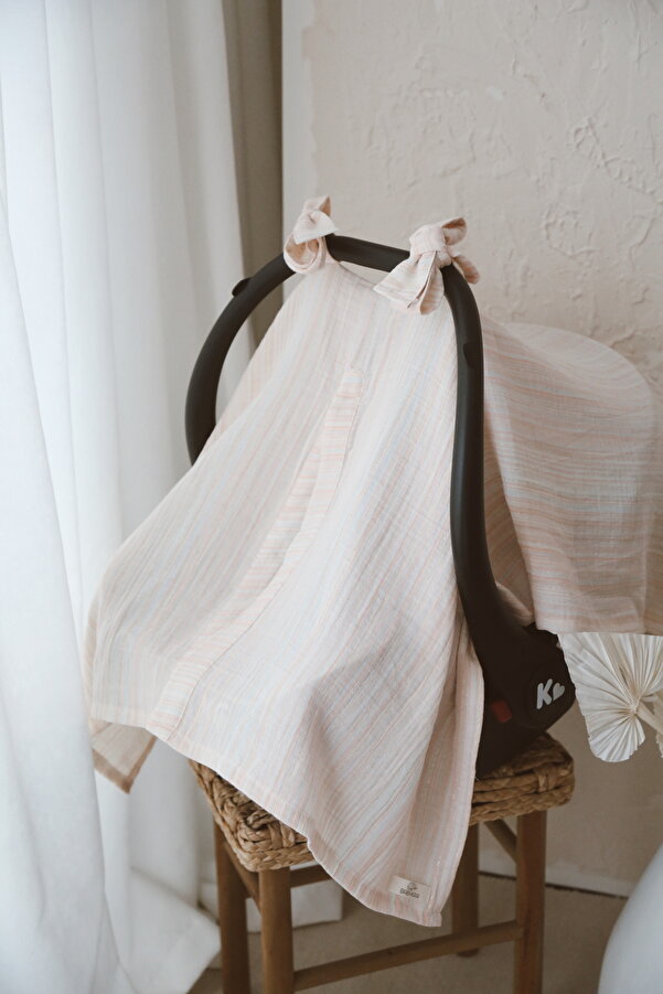 BabyKAR Parıltı Puset Örtüsü Müslin %100 Pamuk