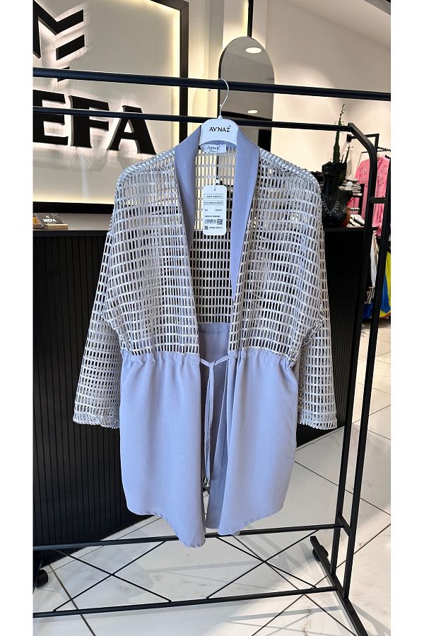 MEFA GİYİM-Gray Cap with Netting 1