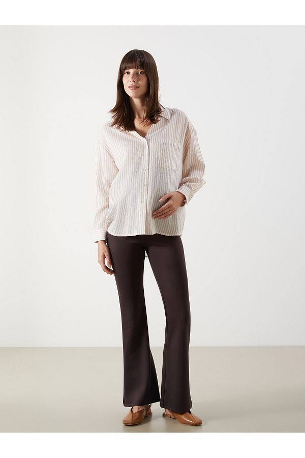 LC Waikiki-Maternity Sweatpants with Elastic Waist and Abdominal Panel 1