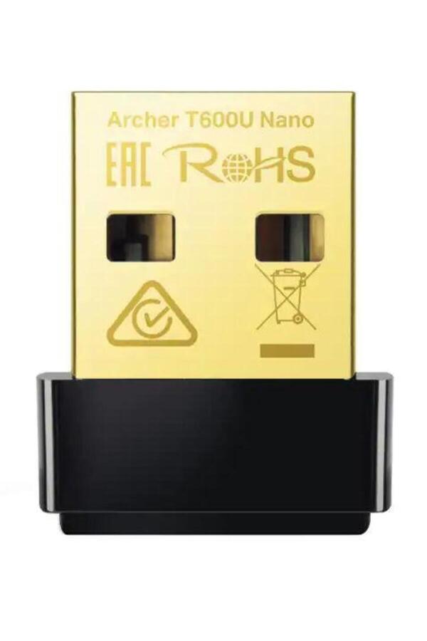 TP-LINK-Adaptor Wireless TP-LINK Archer T600U Nano, Dual-Band 200 + 433 Mbps (Negru) 1