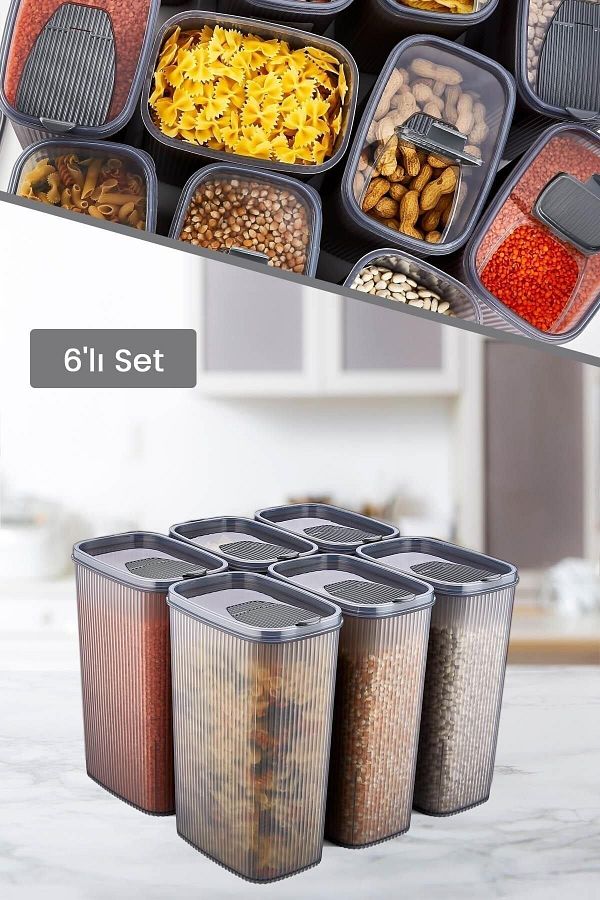 safestore-Set of 6 2.5 Lt Food Pulses Storage Container - Medium Size 6X2500 ml 1