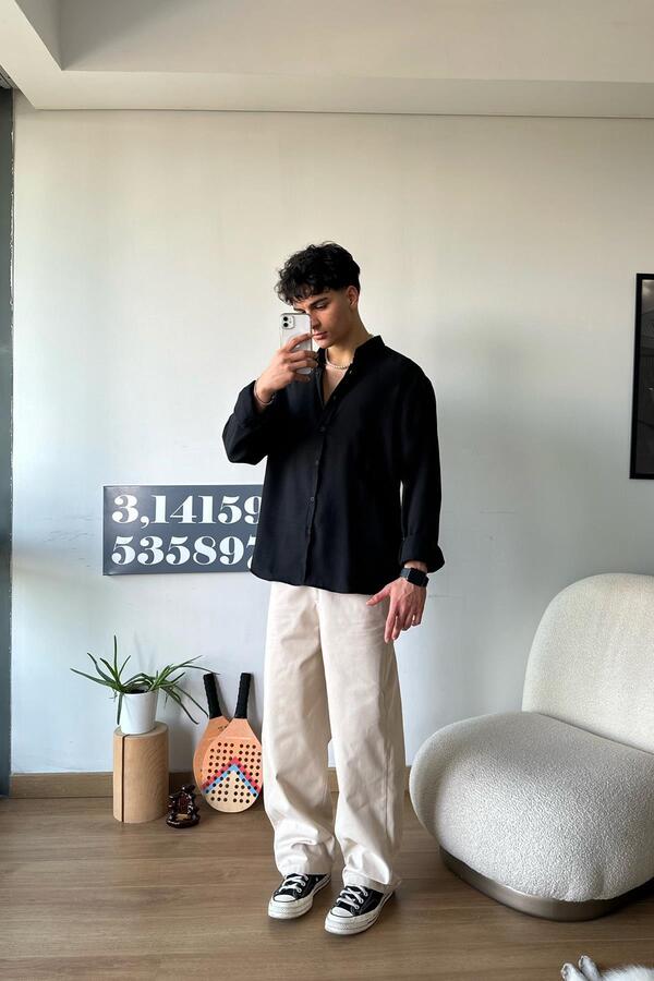 Flaw Wear Chill Cozy Relax Fit Shirt Black
