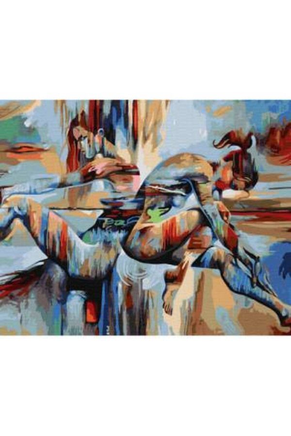 Pastelya-50X65 cm Dilemma - Painting Set with Numbers with Frame and Pulley 1