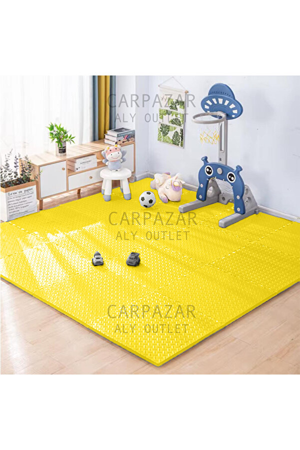 CARPAZAR Damla Desen Tatami Eva Spor Yoga Pilates Oyun Matı Halısı Minderi Puzzle 50x50 13mm 8 Adet 100x200