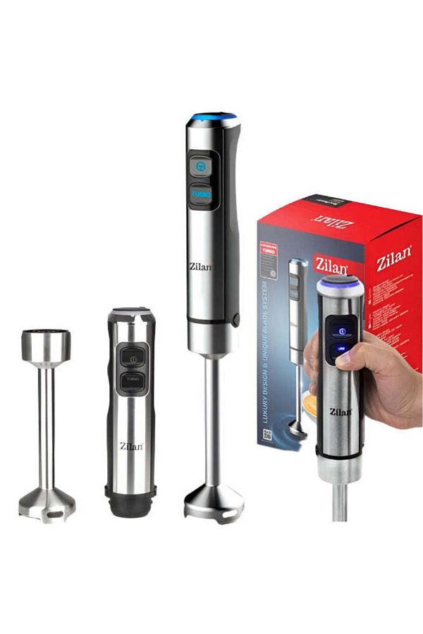 Zilan-Mixer Vertical – 1200W, Inox, 2 Viteze + Turbo, Lama Antistropire, Design Ergonomic 1