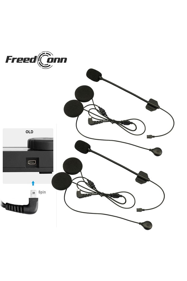 Choice-Old 8pin 2 In 1 2pcs Headphone Microphone Accessories 2 In 1 Earphone Suit For Freedconn Tcom Os Tco 1