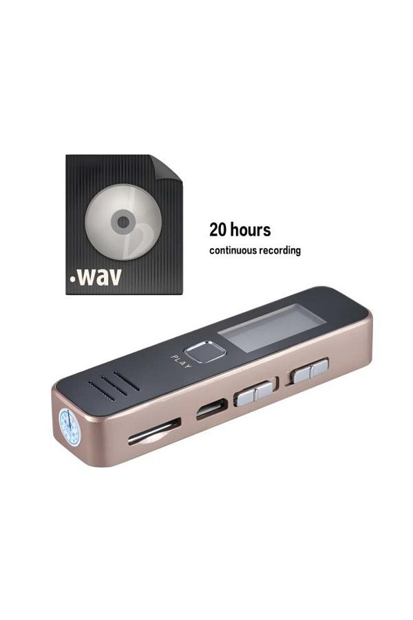 Generic-Digital Voice Recorder Audio Dictaphone MP3 Player USB Flash Disk for Meeting EABC21 Gold 1