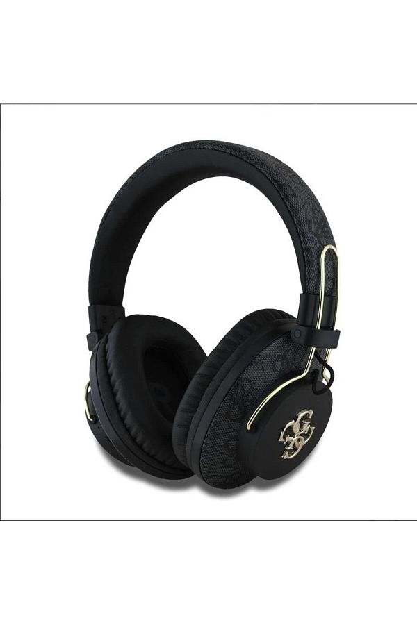 Guess-Licensed Over-Ear Bluetooth Headset Guess Pu 4g Patterned Triangle Logo V5.3 Brown 1