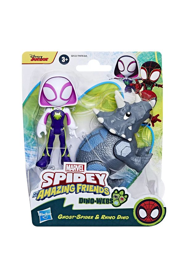 SPIDERMAN-SPIDEY AND FRIENDS MARVEL DINO WEBS GHOST-SPIDER AND RHINO DINO 1