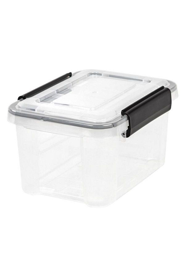 Generic-IRIS WeatherPro Rectangular Storage Container Clear and Black 6.5 Quart 110341 1