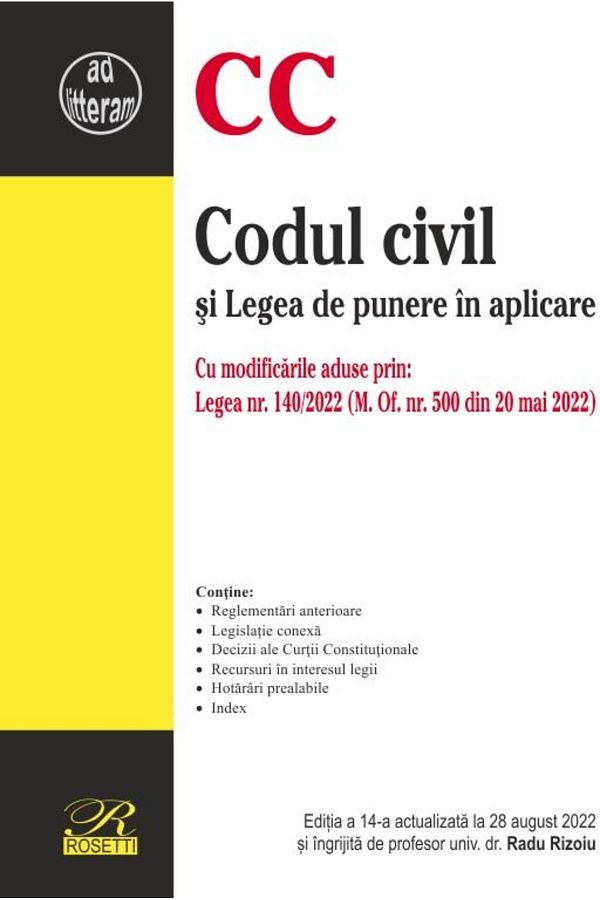 Editura Rosetti-Civil Code and the Implementing Law. With mod 1