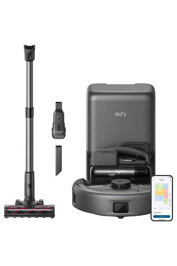eufy-Aspirator robot E20 3 în 1, 8.000 Pa, stație de autogolire, sistem de filtrare pe 5 niveluri 1
