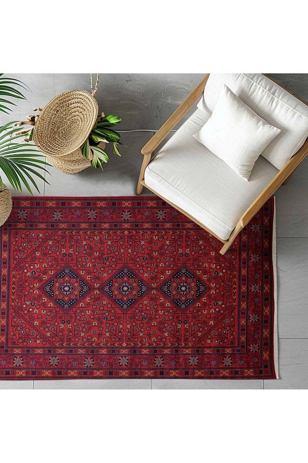 Alkaffary-Carpet Bashayer, practical and durable, easy to clean and available in multiple sizes, Red 1