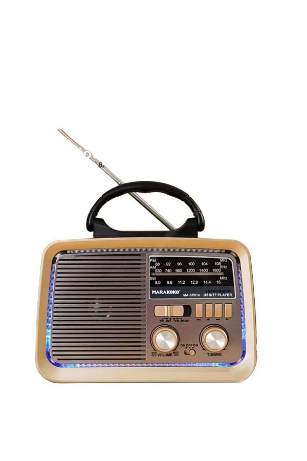 MARAKOKO-راديو محمول متعدد الوظائف من ماركوكو MA-SP014 – بلوتوث، USB، بطارية داخلية وكشاف مدمج 1