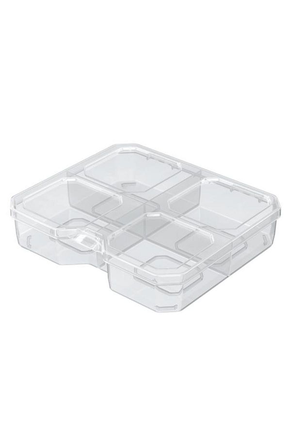 Generic-Kistenberg SQR 15 Low 4-Compartment Portable and Durable Tool Organiser Clear 1