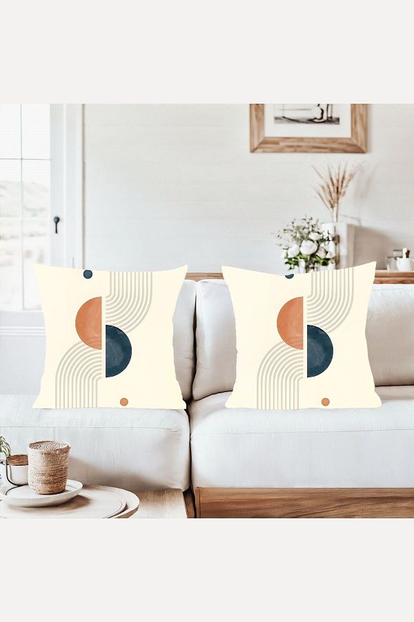 on the clouds-Bohemian Semicircle Combination Hidden Zipper Throw Pillow Cover Sofa Pillow Case Set (2Pcs) 1