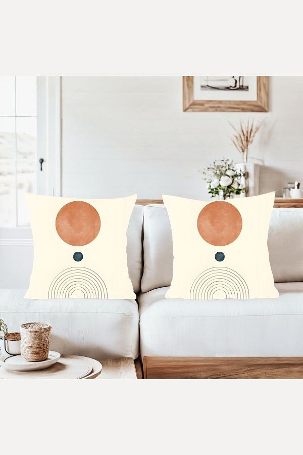 on the clouds-Bohemian White Floor Tile Pattern Combination Hidden Zippered Throw Pillow Cover Pillow Case Set (2Pcs) 1