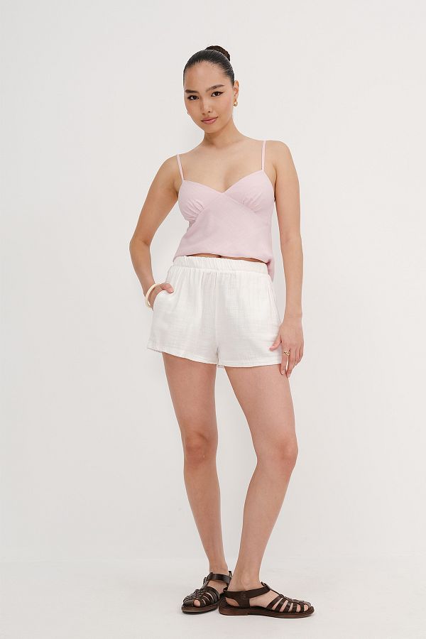 Addax-Elastic Waist Shorts Ş13852-N13 1
