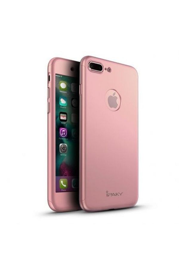 Rose-Apple iPhone 7 Plus Case, FullBody Rose-Gold, 360 degree full coverage with free glass protector 1