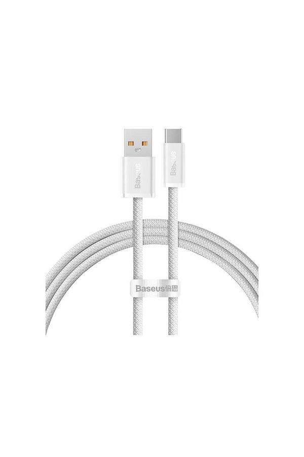 Baseus-Cablu de date Baseus Dynamic Series, USB la USB-C, 100W, Fast Charging, 1m, Alb 1