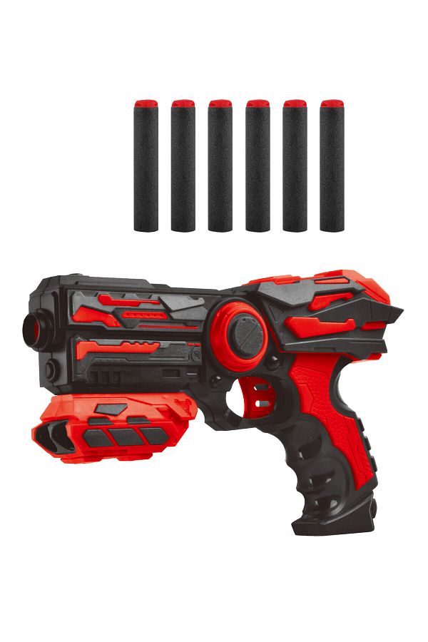 Power Joy-Shooterz X Blaster-2 with 6 Foam Bullets, Assorted 1 Piece (Color May Vary) 1