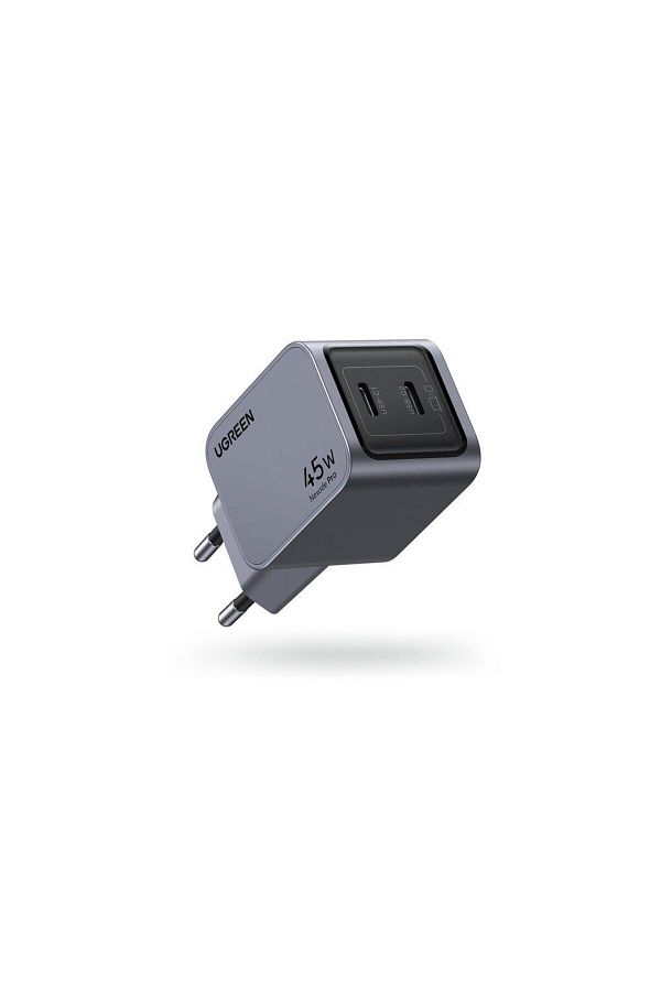 Ugreen-Incarcator retea Ugreen Nexode Pro, 45W, 2x USB-C, GaN Fast Charger, Gri 1