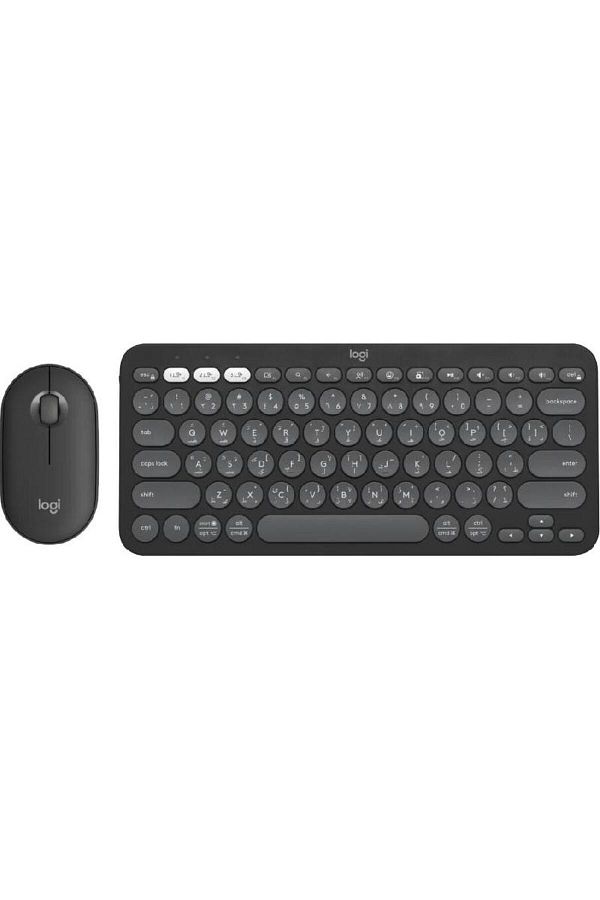 logitech-جهاز Pebble 2 MK380s المكتبي (لوحة المفاتيح والفأرة) بلوتوث/لاسلكي (تردد لاسلكي 2.4 جيجاهرتز) 1