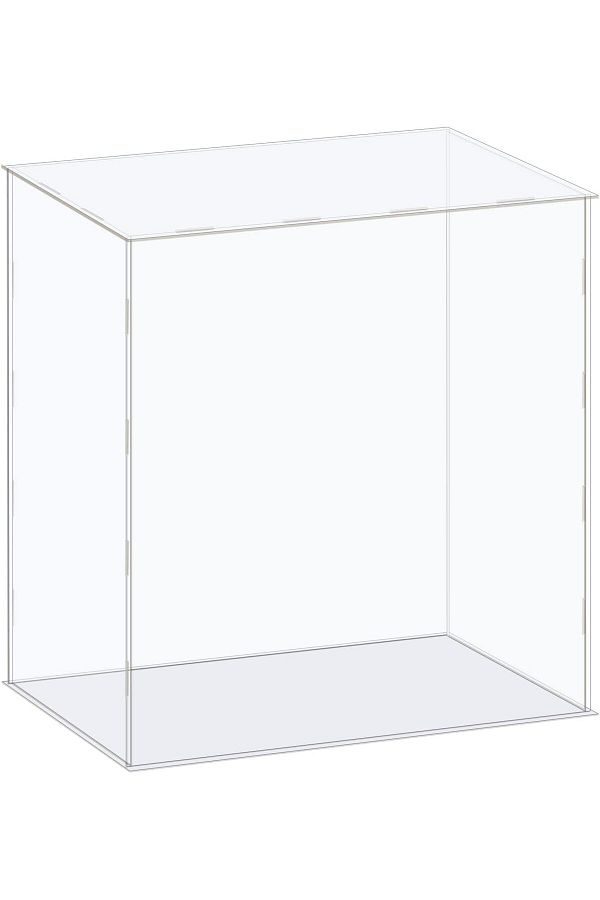 Generic-صندوق عرض أكريليك شفاف مقاوم للغبار 41 × 21 × 41 سم لعرض المقتنيات 1