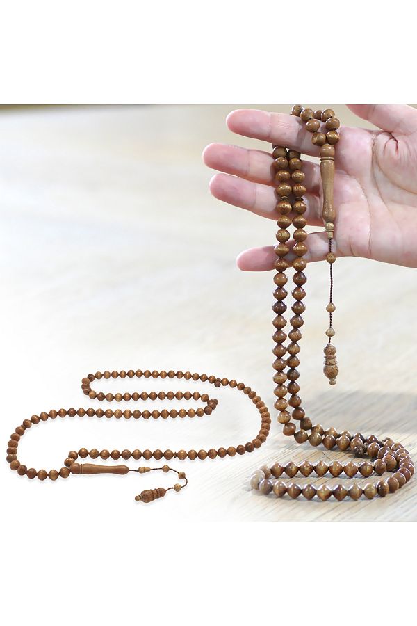 Tesbihane-System Istanbul Cut Brown 99 Grain Mango Tree Prayer Prayer Beads 1