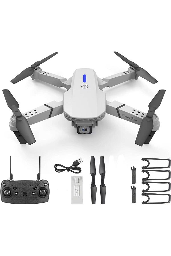 Generic-E88 Foldable Drone with 8K HD Dual Camera, Obstacle Avoidance, Altitude Hold, and Compact Design (Mu 1