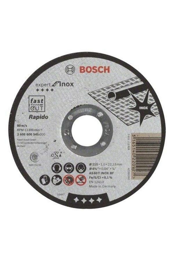 Bosch-Bosch 2608600545 stainless steel cutting abrasive disc, 115 mm diameter, 1 mm thickness 1