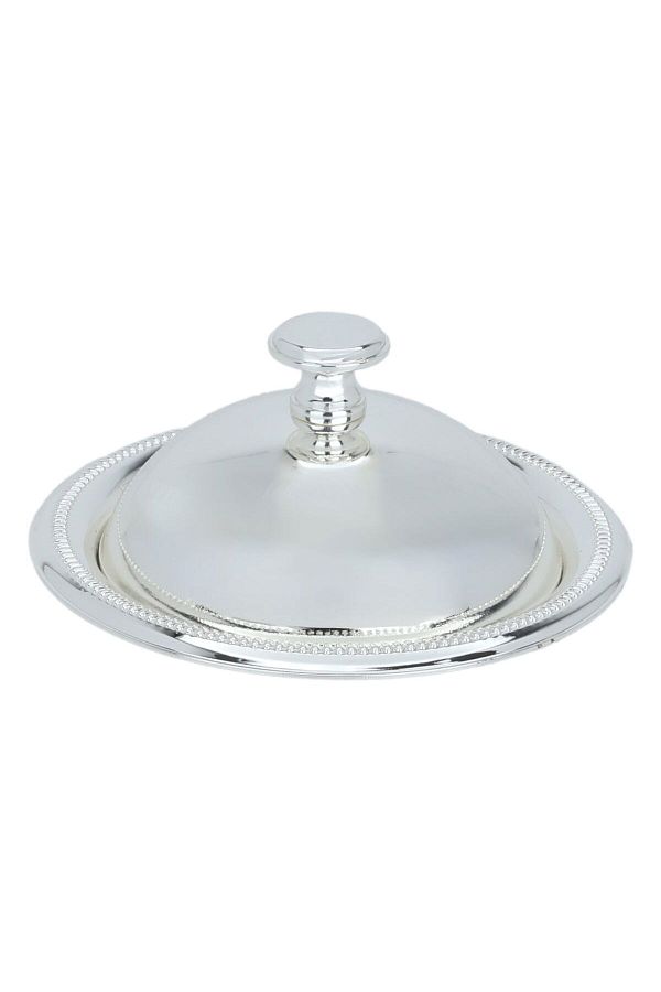 Alsaif Gallery-Steel Tamriyah by Alsaif Gallery, 11 cm, Circular, Engraved, with Lid - Silver 1