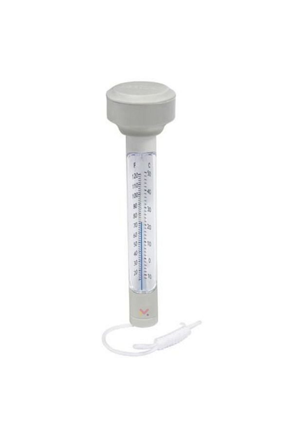 OEM-Floating thermometer with string for measuring water temperature in swimming pools, 19 x 5 cm, White 1