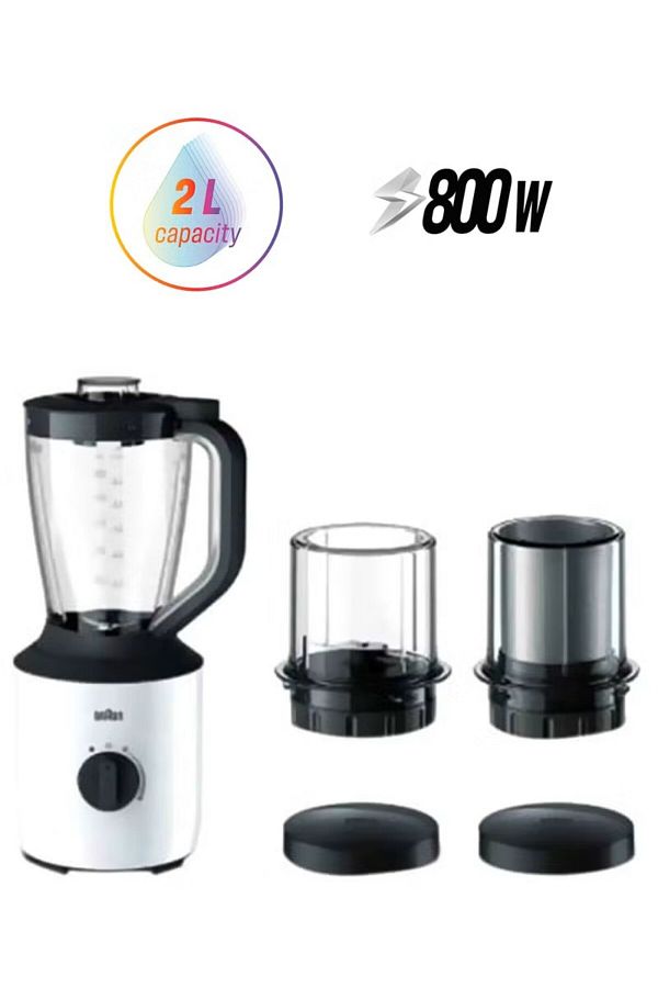 Braun-Power Blender, Variable Speeds, Pulse Function, Chopper Attachment, Grinder Attachment, Dishwa 1