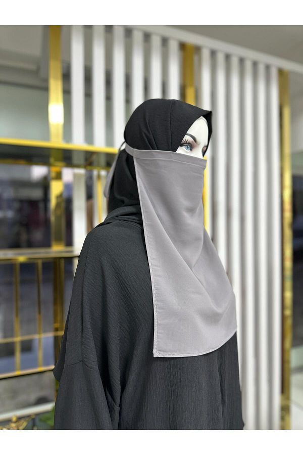 erasra class-Inner Veil Rectangular, Hijab.Nikap Gray Color 1
