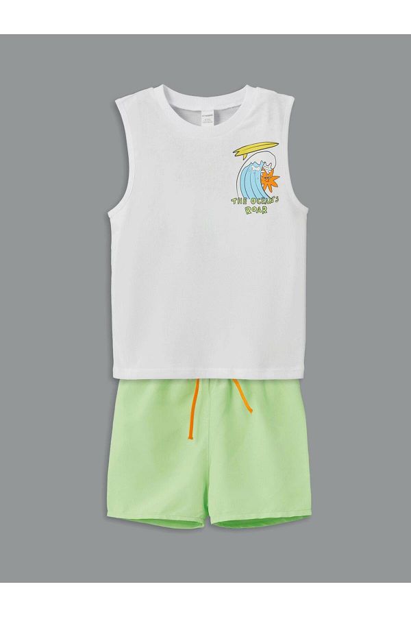 LC Waikiki-Jungen-Unterhemd und Badeshorts mit Rundhalsausschnitt, 2er-Pack 1