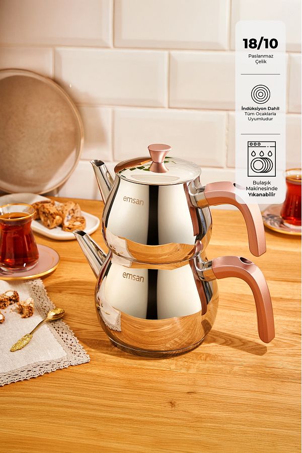 Emsan-طقم إبريق شاي بيرا ميدي 1.0-1.6 لتر 1