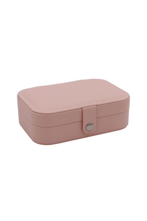 Generic-Practical Double-Layer Jewelry Bag - Pink 1