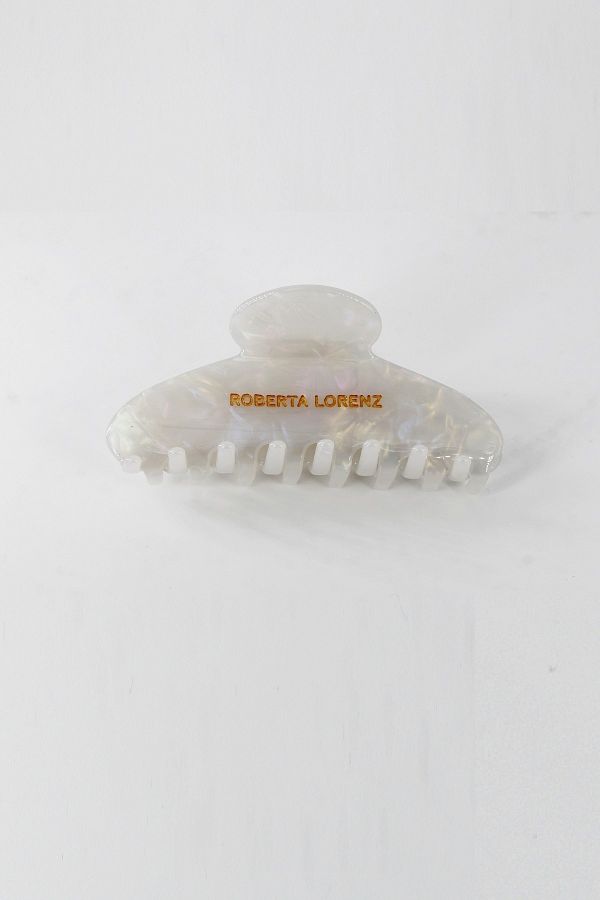 Roberta Lorenz-Written White Patterned High Quality Latch Buckle / 10 cm 1