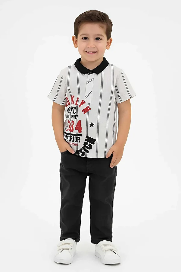 Babyboy-Brooklyn Striped Shirt-Pants Summer Set 1