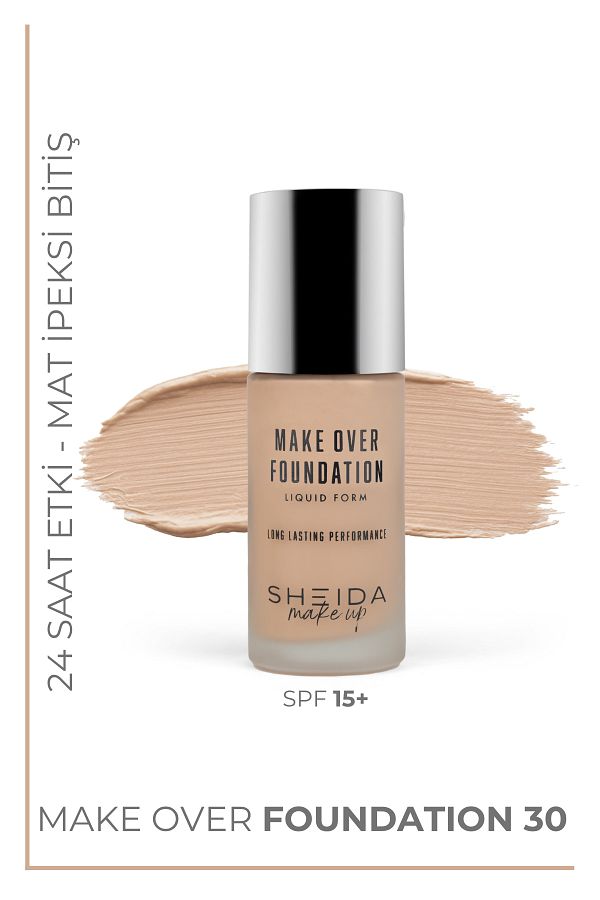 Sheida-Maximum Concealer & Long Lasting Spf15 Liquid / Liquid Foundation - 40 ml - No:30 1