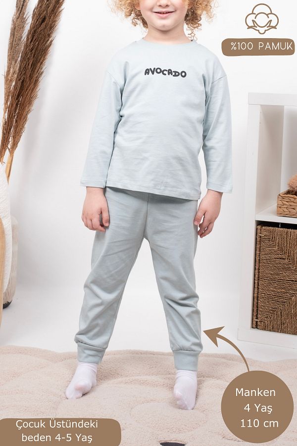 Vauva-Set de pijamale pentru fete și băieți Set de pijamale cu mânecă lungă 100% bumbac 1