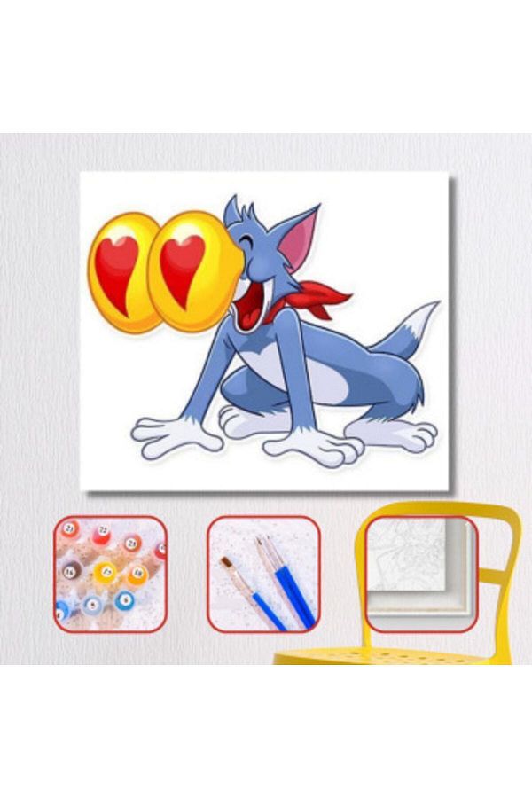 Pastelya-50 X 65 cm Tom'Un Love - Painting Set with Frame and Pulley 1