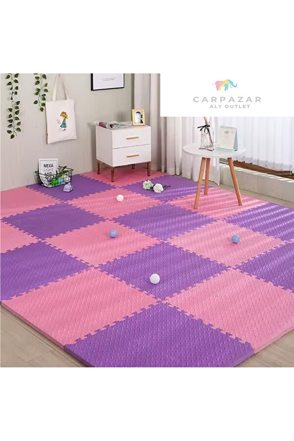 CARPAZAR 12 li Puzzle Set 150 x 200 13mm Oyun Spor Egzersiz Minder Matı Damla Desen Zemin Kaplama 3m2