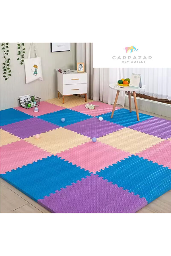 CARPAZAR 12 li Puzzle Set 150 x 200 13mm Oyun Spor Egzersiz Minder Matı Damla Desen Zemin Kaplama 3m2